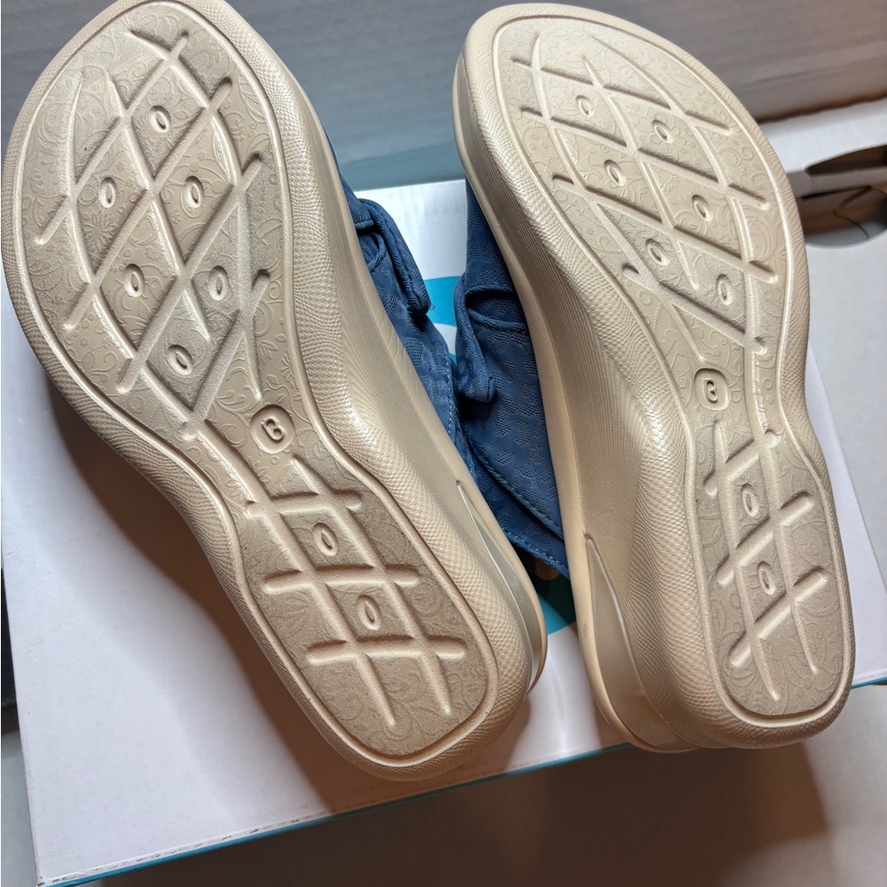 Comfort Slide Sandals with Knotted Upper in Blue - Picture 8 of 11